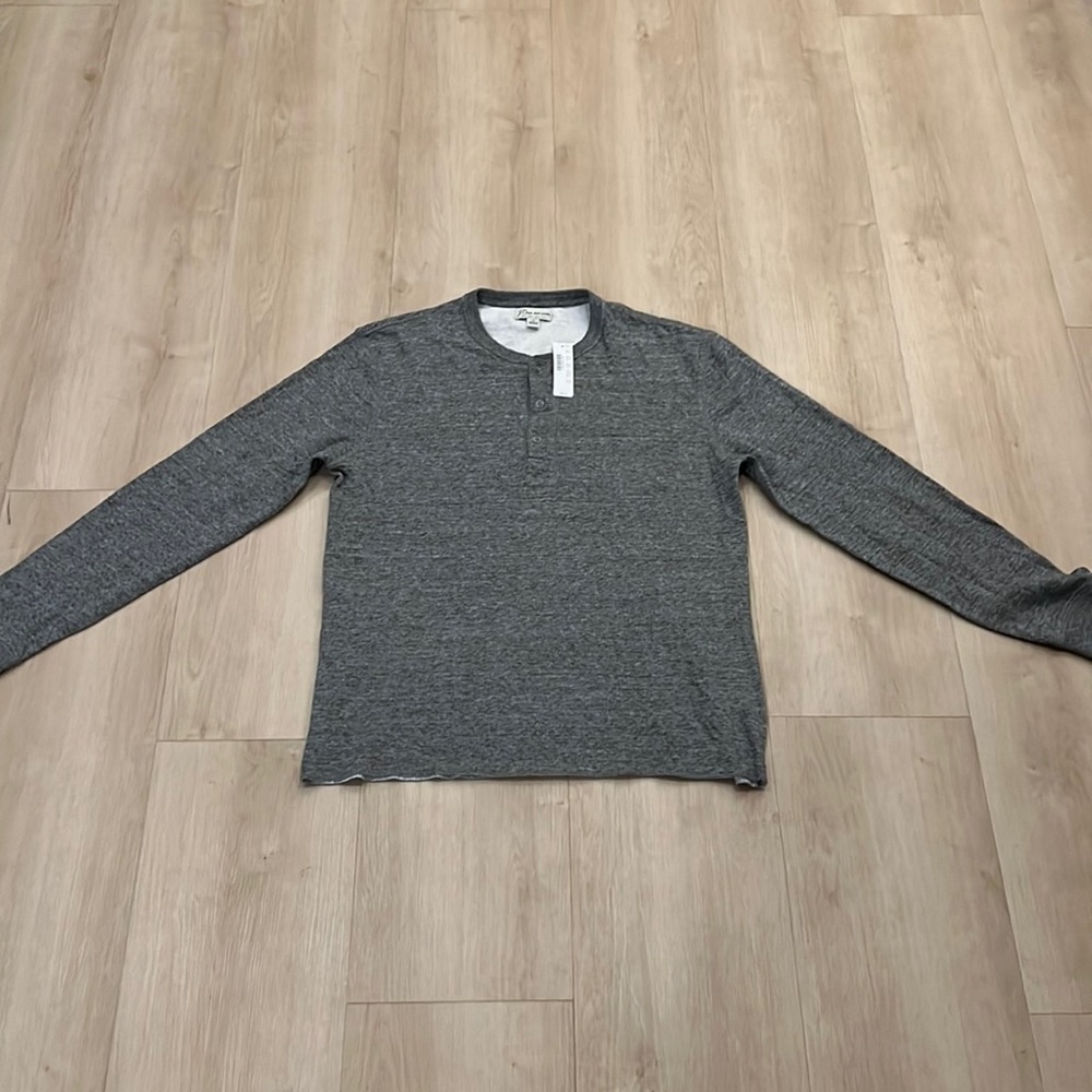 J. Crew Knit Goods Heather Gray Long Sleeve Tee (M)